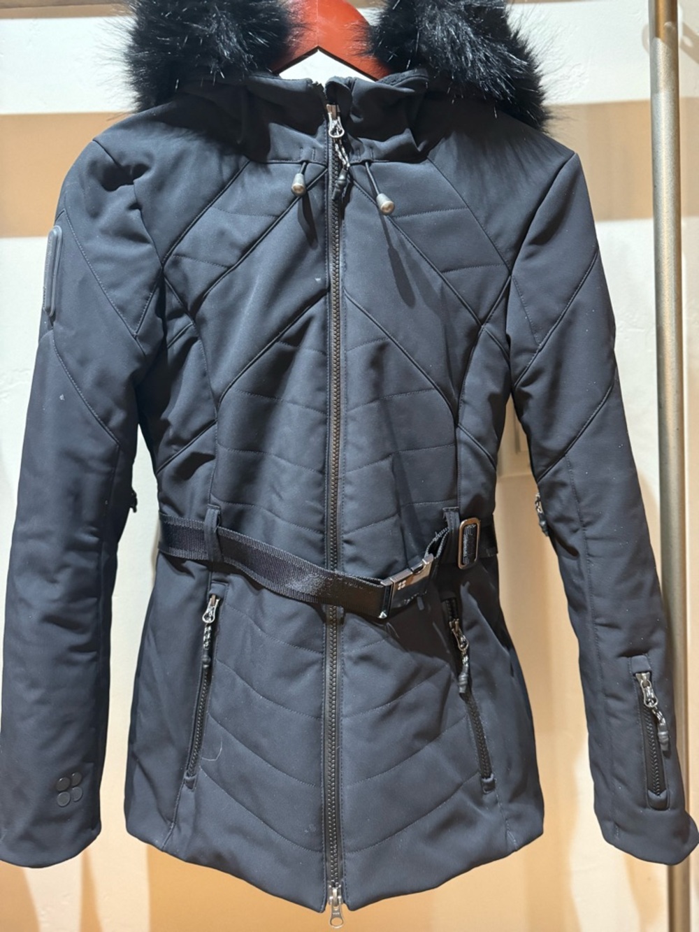 Sweaty Betty Black Belted Ski Jacket and Pants set - Picture 6 of 12